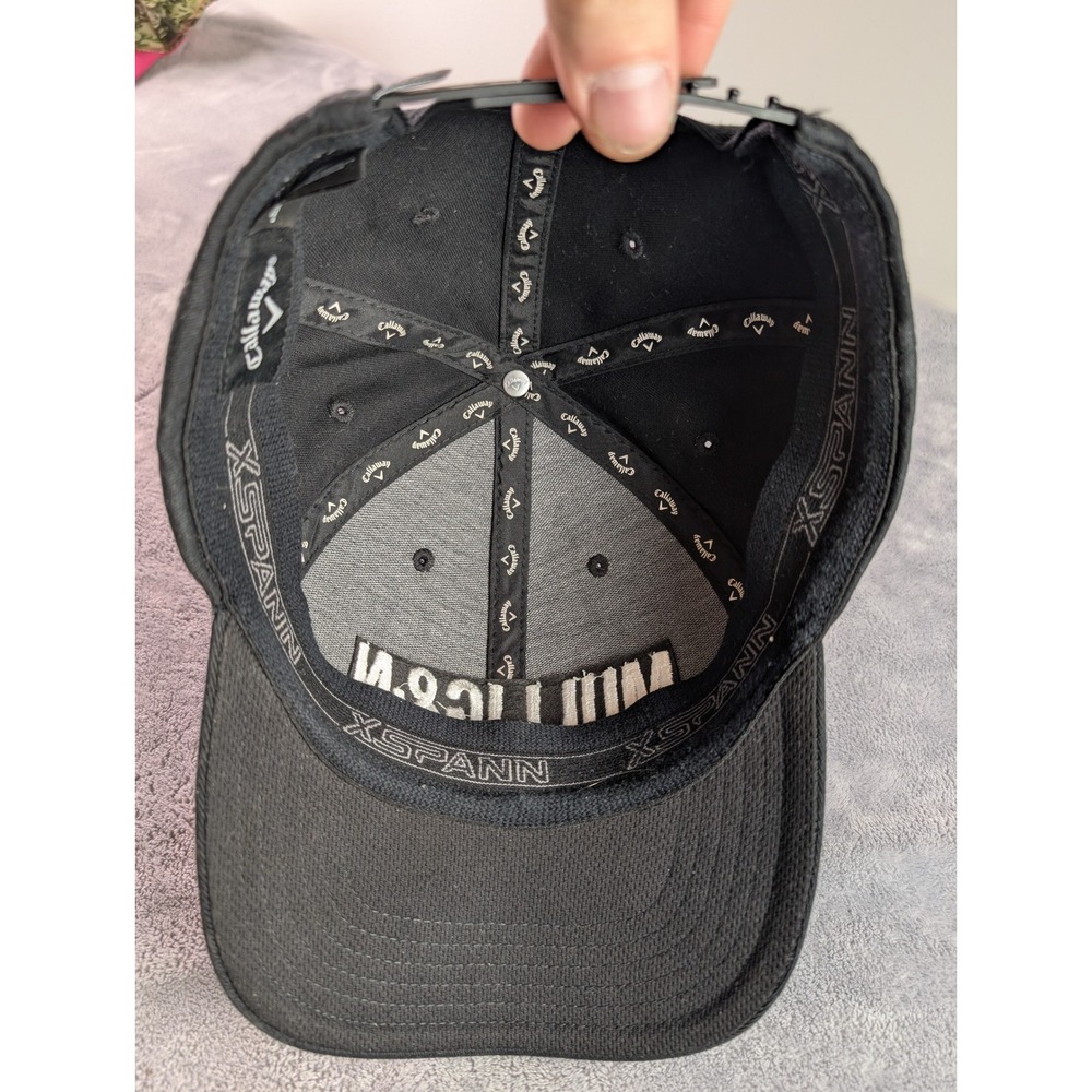 Callaway Golf Mull!g&n Snapback Hat Black Embroidered X-Spann Cap CA55666 Mens - Picture 4 of 6